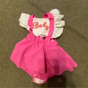 Cute Pink Baby Romper with Ruffles